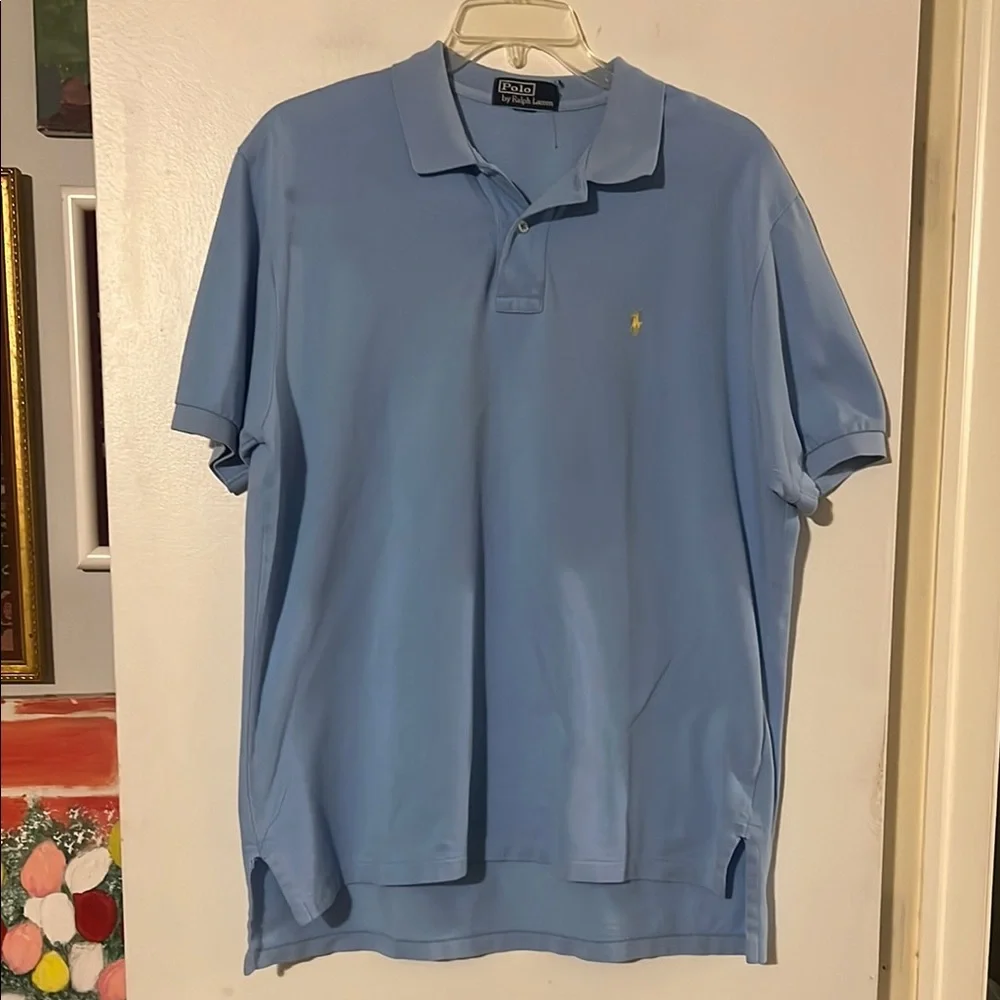 Polo Ralph Lauren light blue pique short sleeve polo